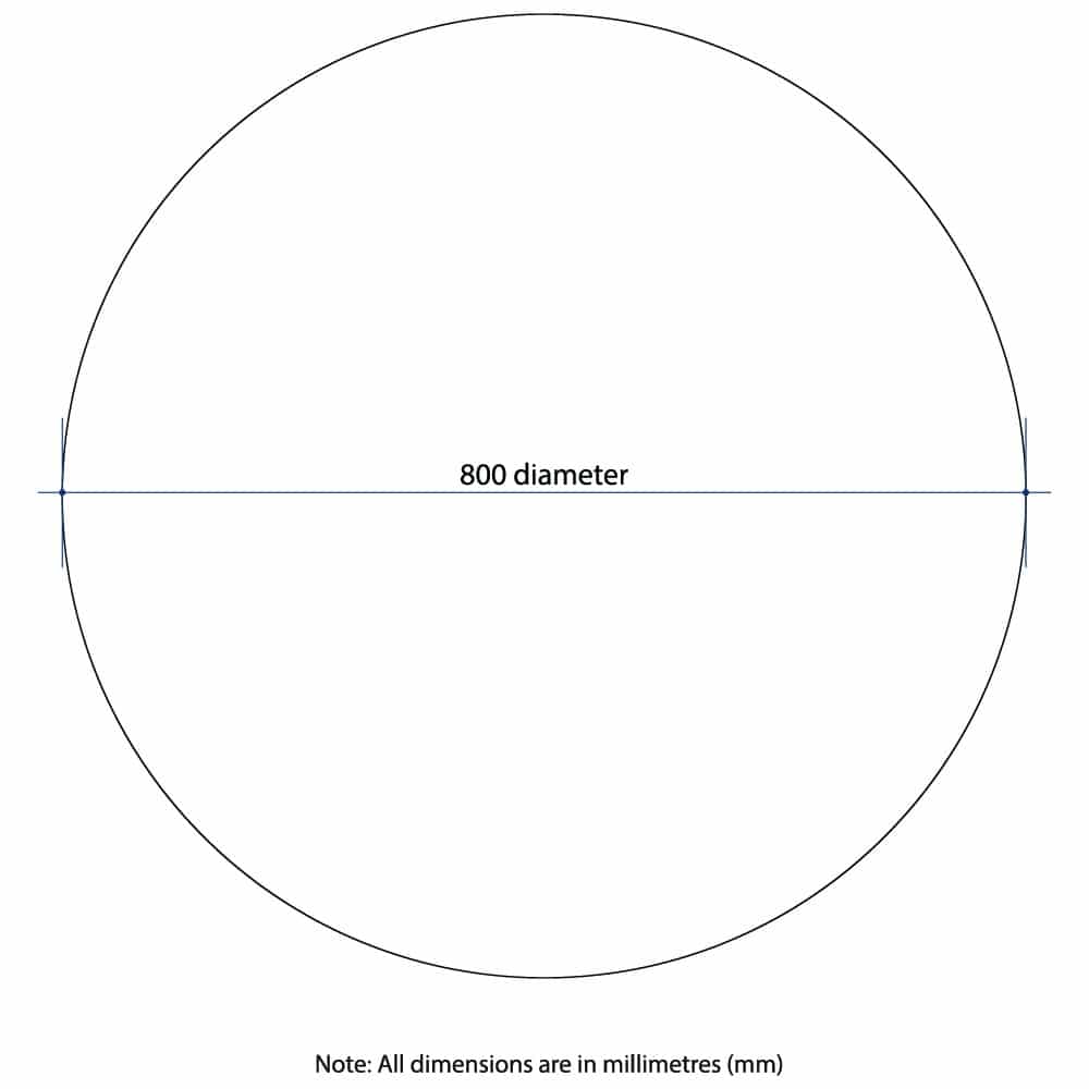 RR8080GTD Round Polished Edge Mirror with Demister