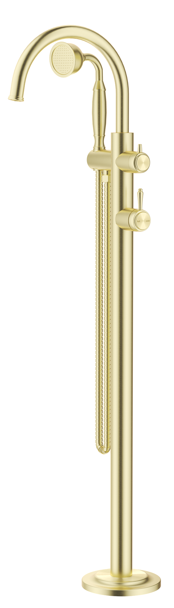 Mica Heritage Freestanding Bath Mixer with Hand Shower