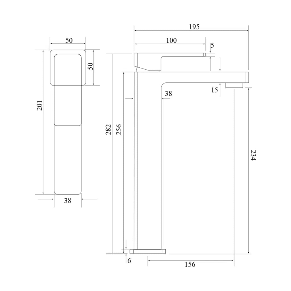 Milos Tall Basin Mixer