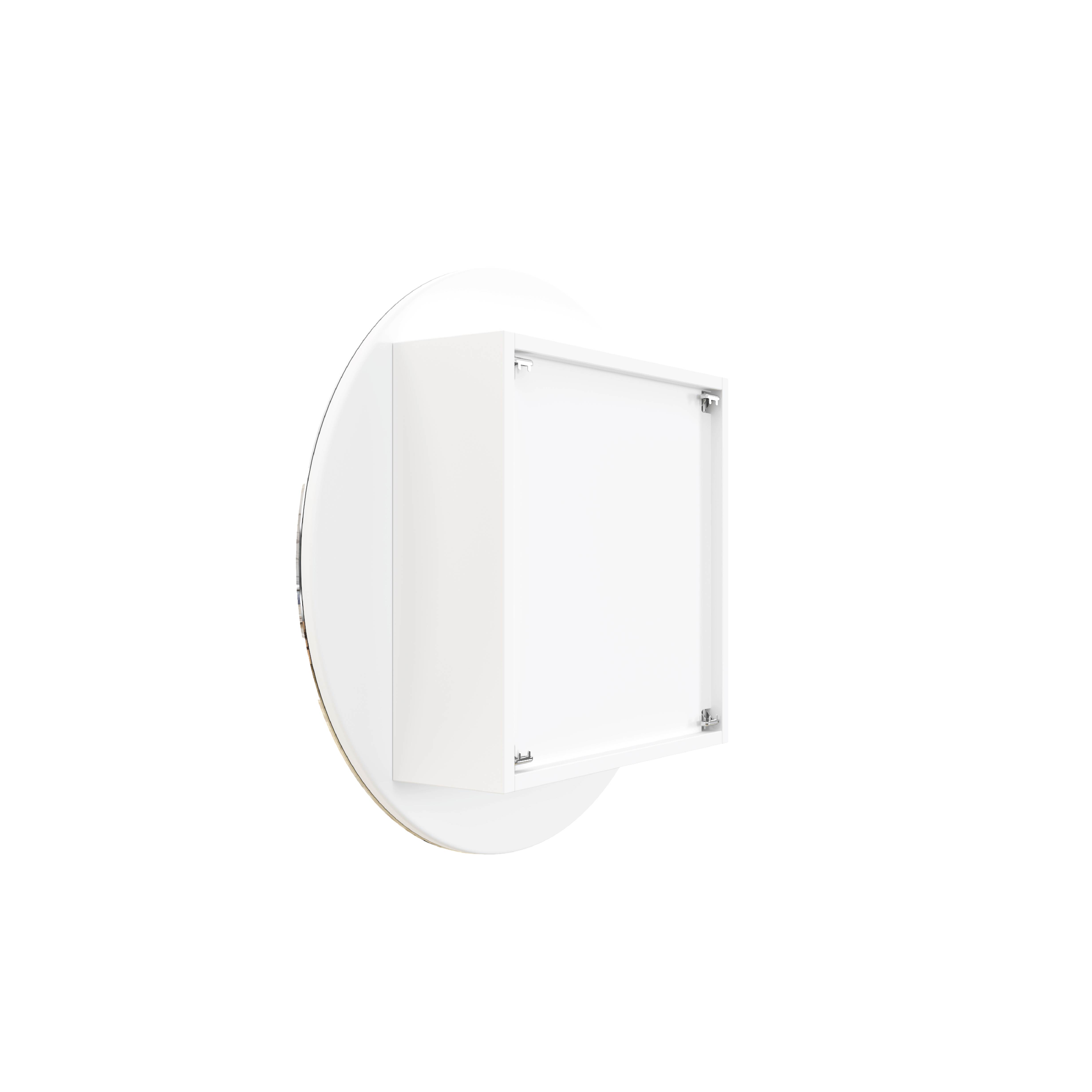 CR6060W Round White Mirror Cabinet