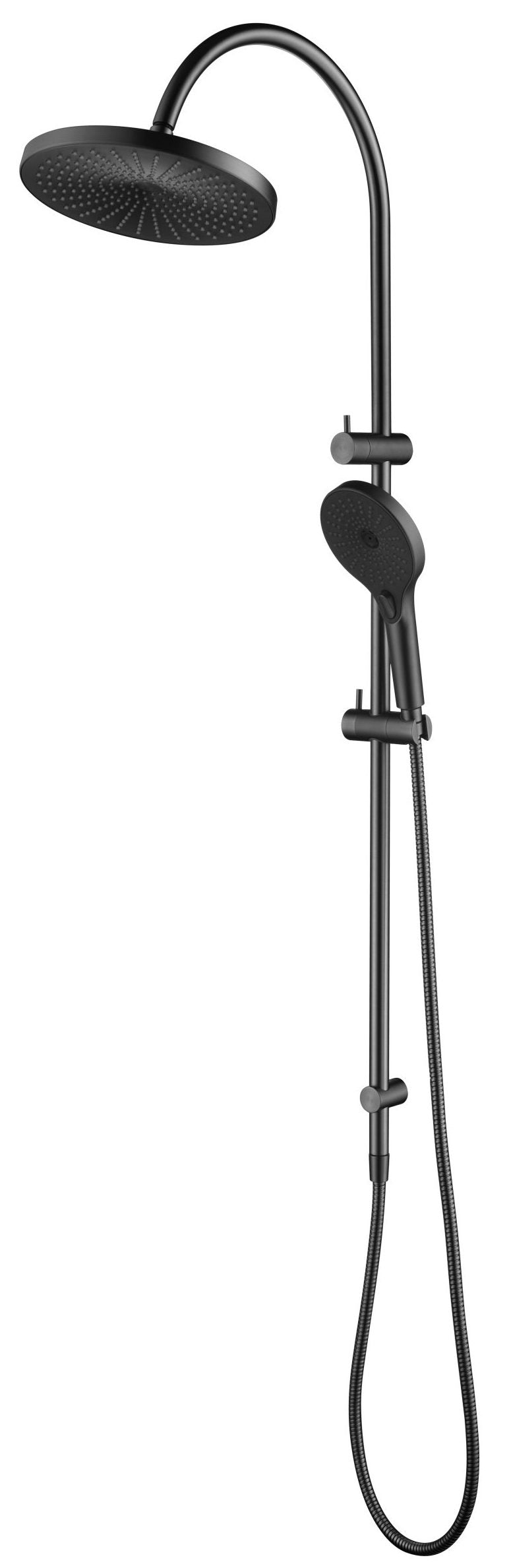 Mica Gooseneck Dual Shower Rail