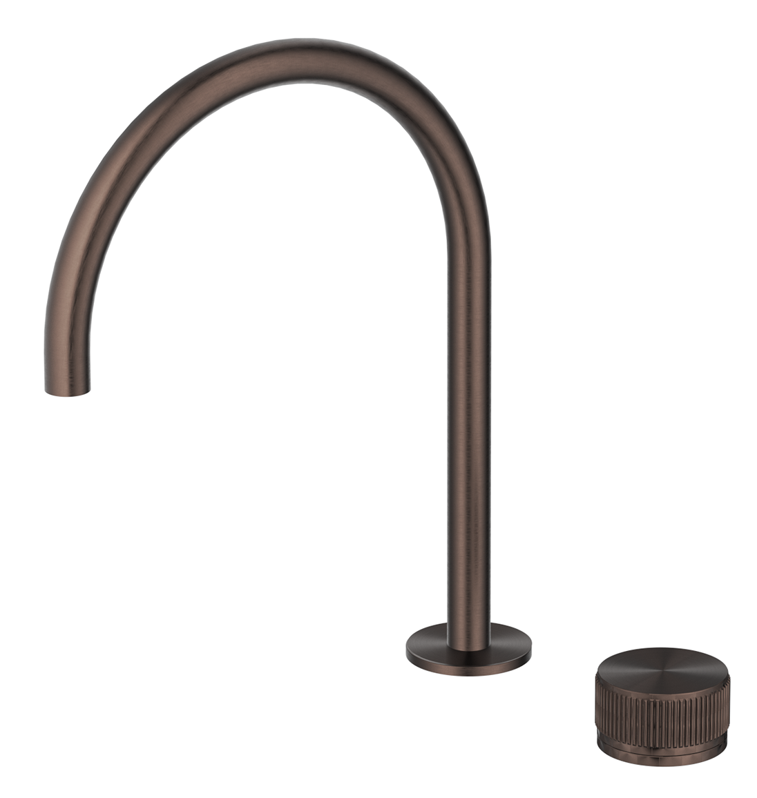Mica Fluted Gooseneck Hob Sink/Basin Mixer Set