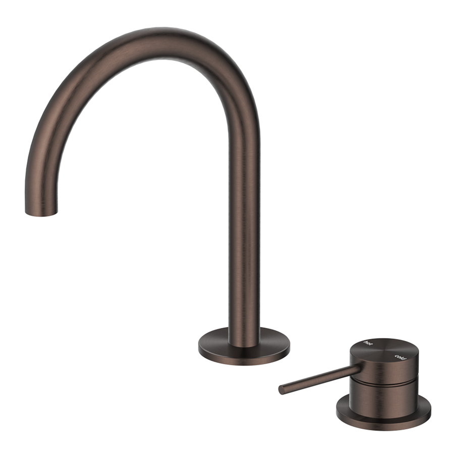 Mica Gooseneck Hob Basin Mixer Set