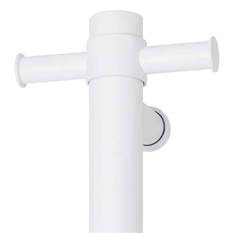 VSH900HMW Matt White Round 240Volt Vertical Single Heated Rail