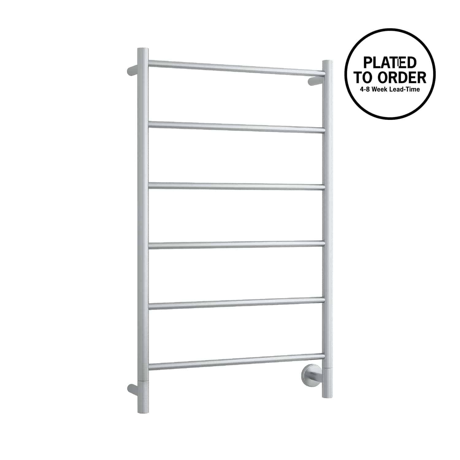 S60SCPR Spartan Six Straight Round Ladder Polished Heated Towel Rail