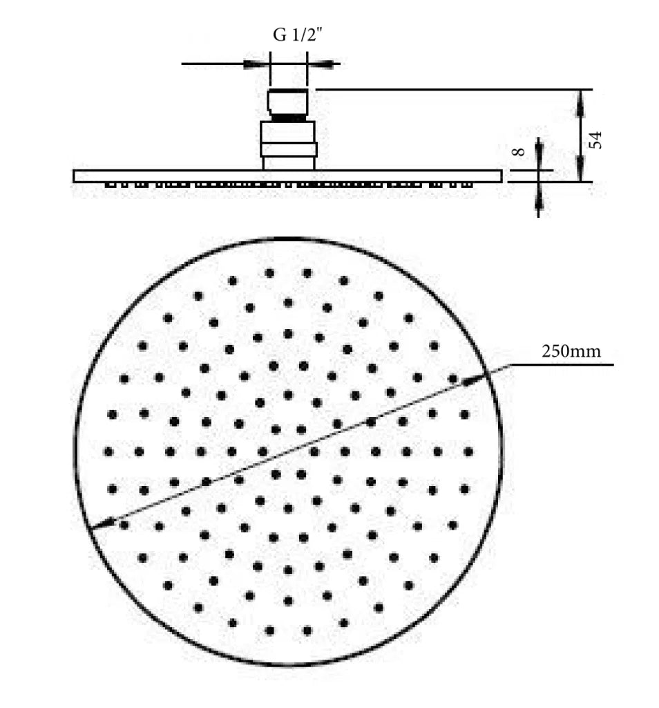 LVB Mica Shower Head β 250mm