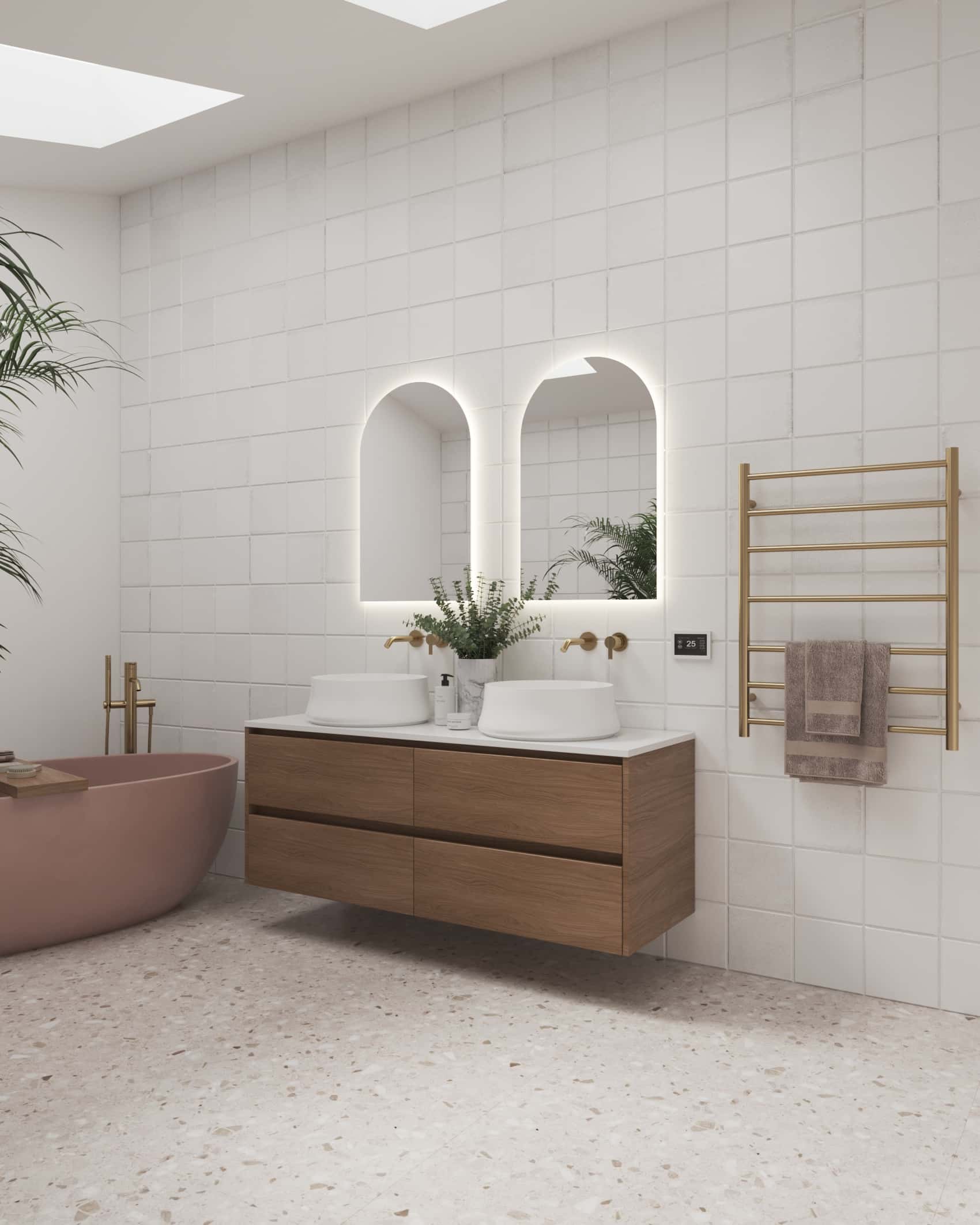 AS500C Arch Shape Premium Backlit Mirror