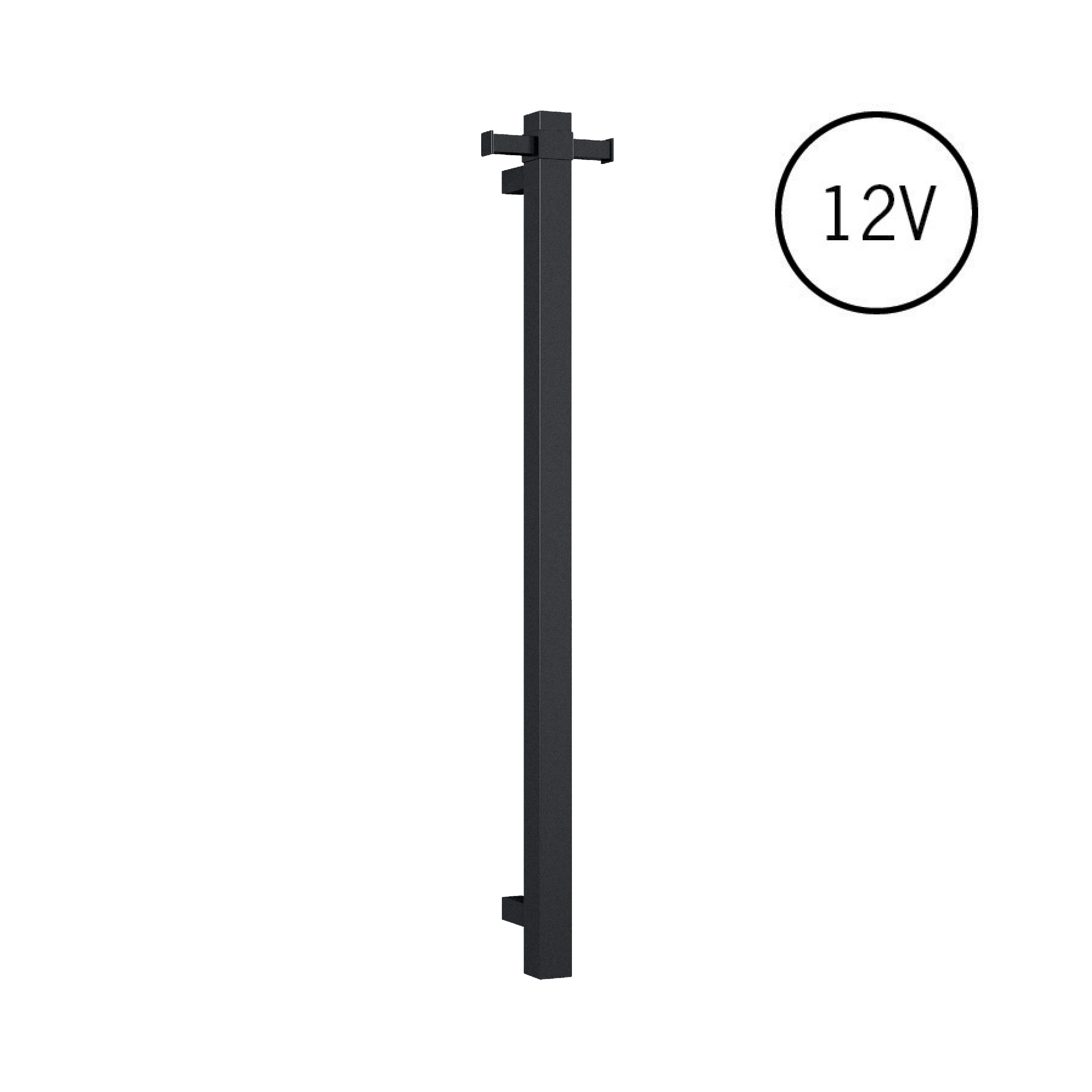 VSH900HMW Matt White Round 240Volt Vertical Single Heated Rail