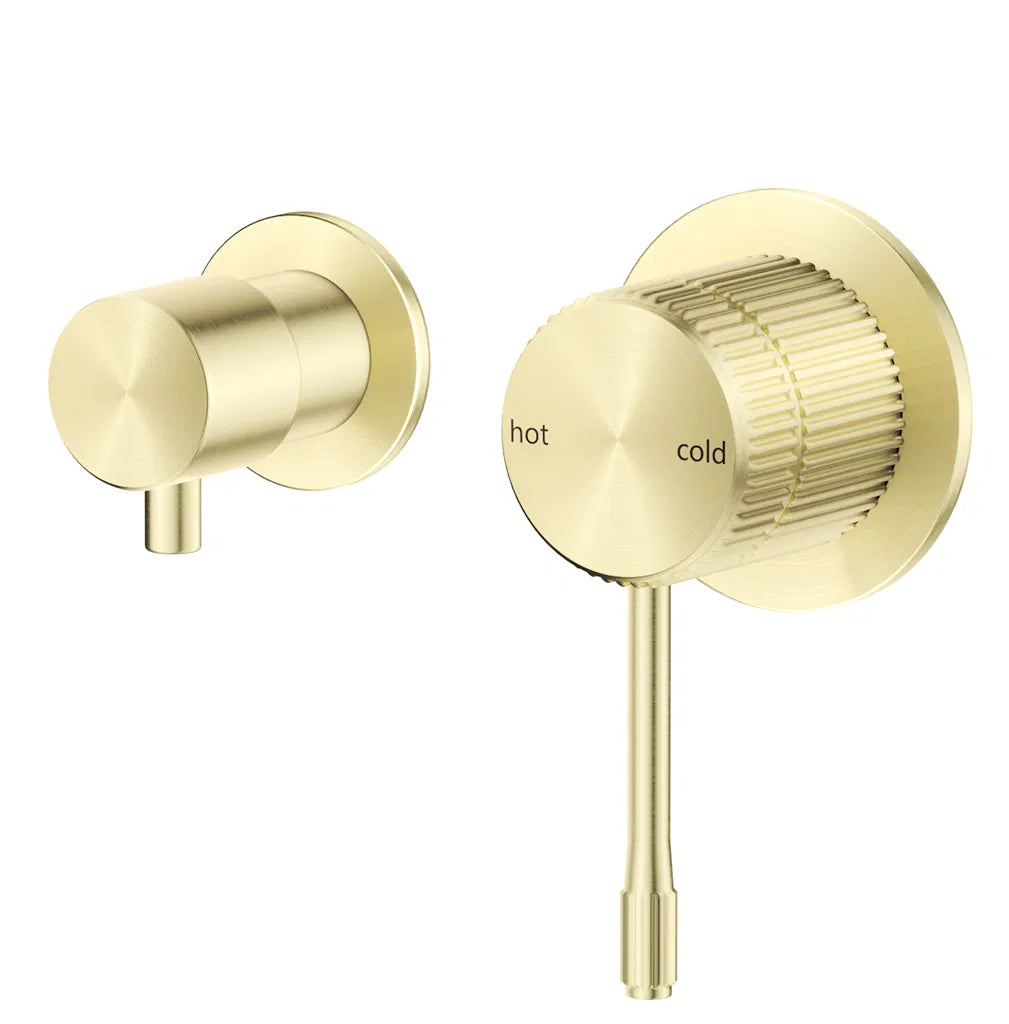 Mica Fluted Shower Mixer Diverter β Sideways - Black