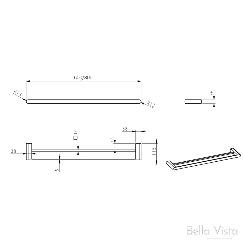 Supra Double Towel Rail