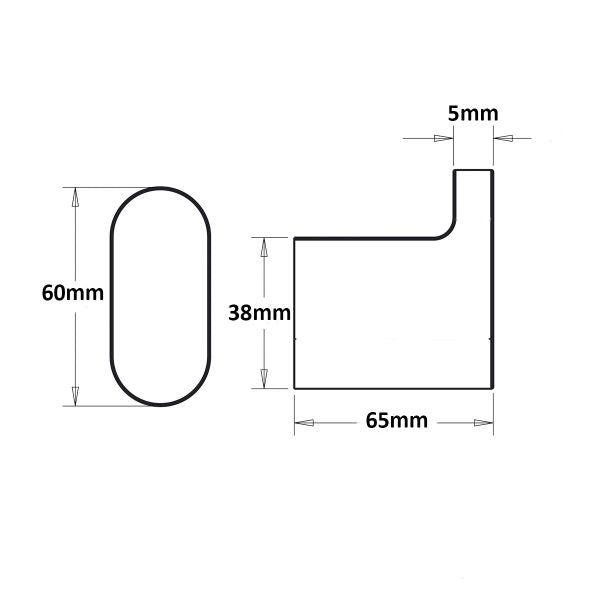 Robe Hook - Pradus - 'Curved'