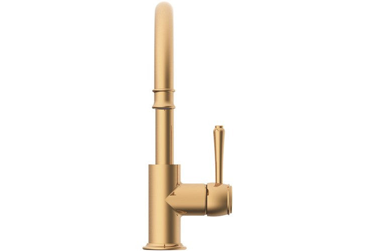 Eternal Gooseneck Basin Mixer Brushed Brass