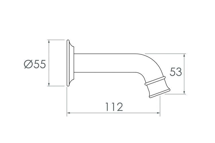 Eternal Mini Wall Spout Brushed Nickel
