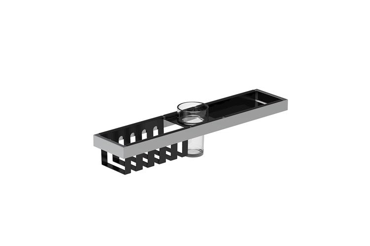 Empire Shower Shelf 550mm Gloss Black & Chrome