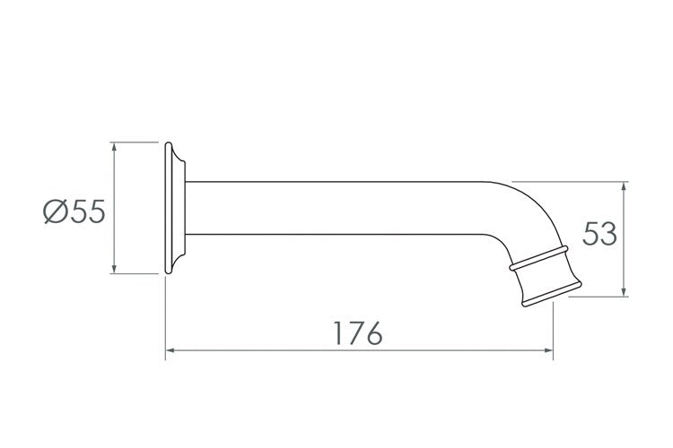 Eternal Wall Spout Matte Black