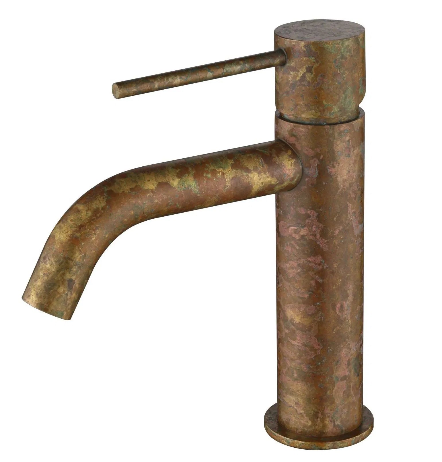 LVB Mica Basin Mixer – Curved Spout - Living Brass