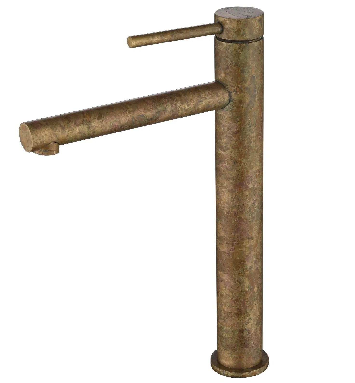 LVB Mica Tall Basin Mixer – Straight Spout - Living Brass