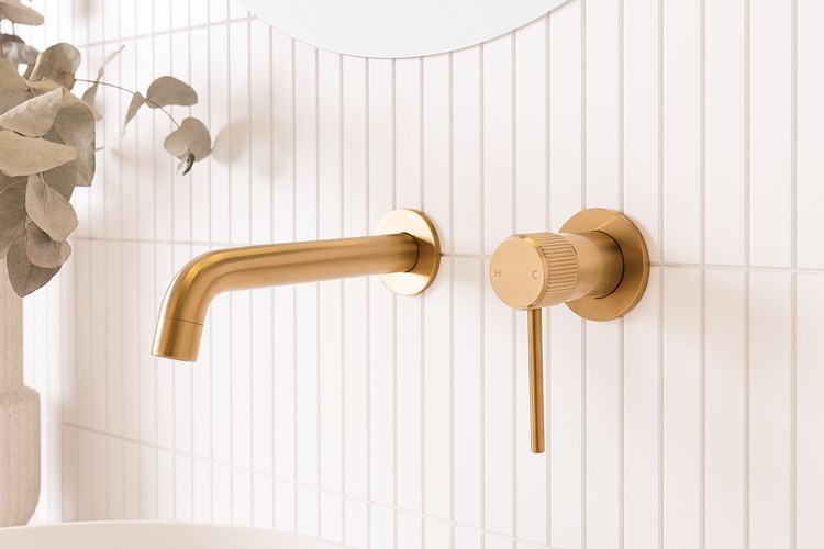 Soul Groove Wall Mixer Brushed Brass