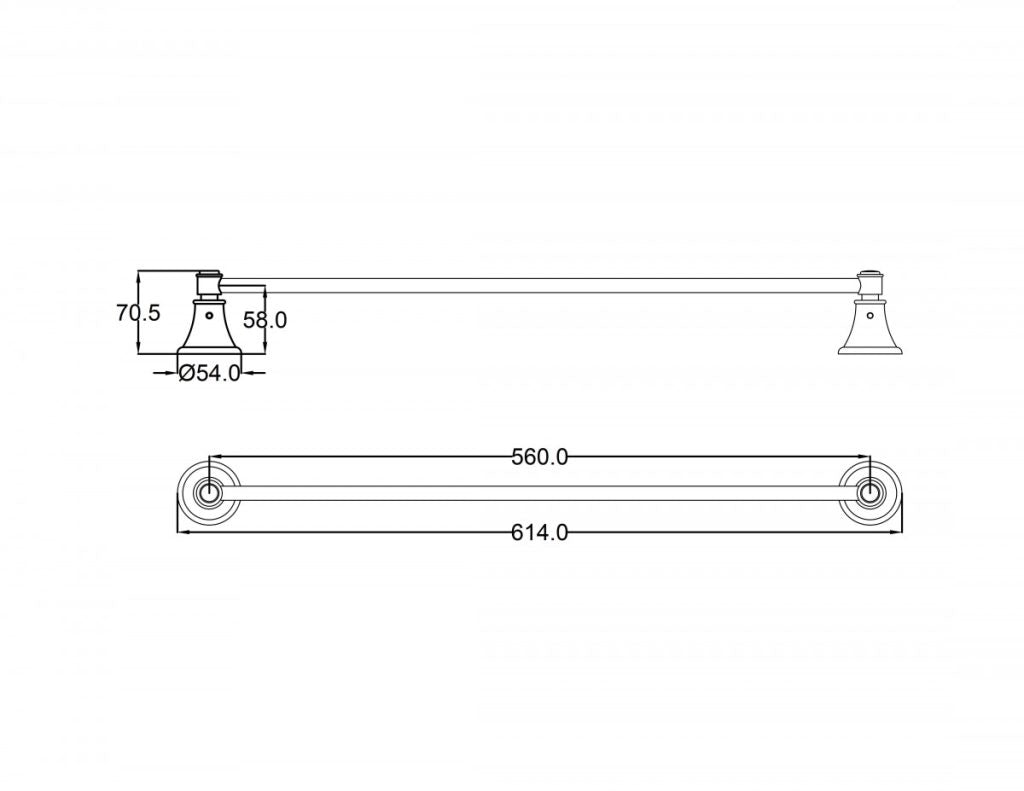 Clasico Single Towel Rail