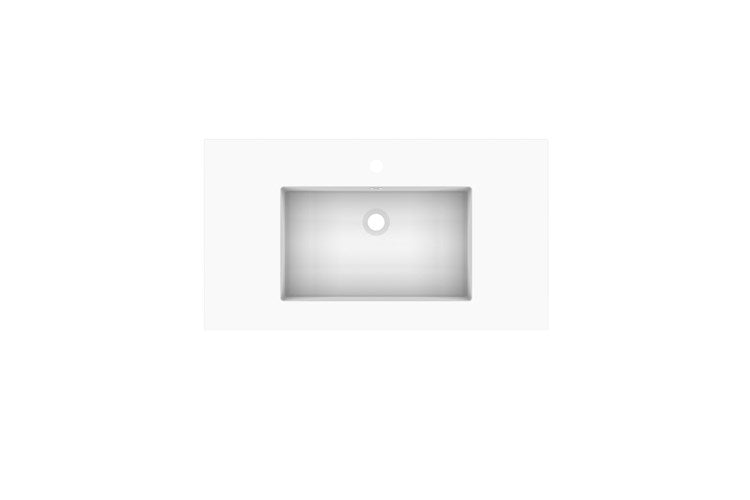 Glacier Cast Marble Moulded Top 900, Full Depth