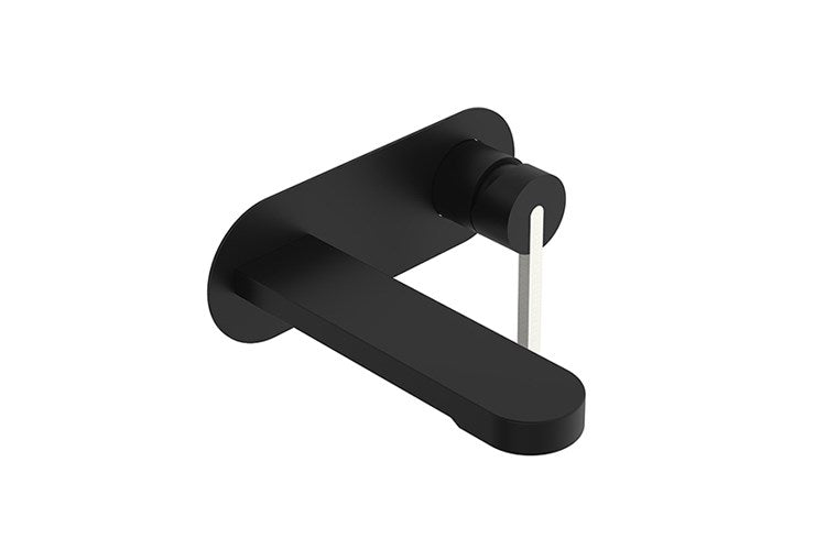 Bronx Wall Basin Set Matte Black & Brushed Nickel