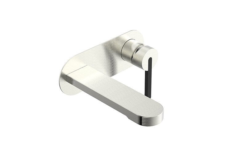 Bronx Wall Basin Set Brushed Nickel & Matte Black