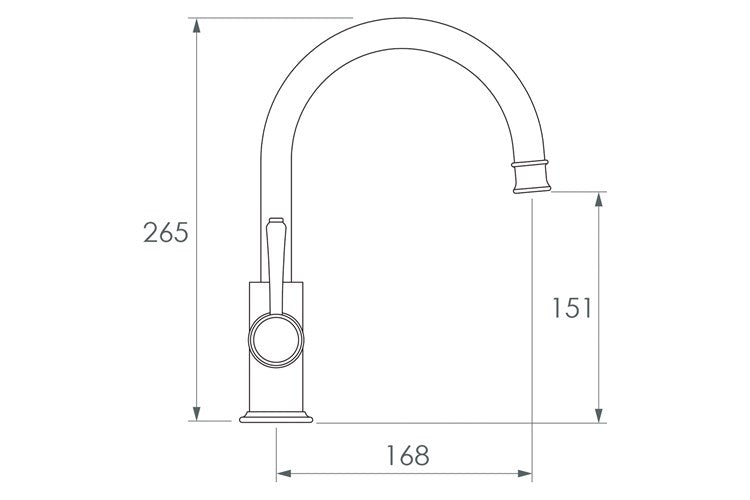 Eternal Gooseneck Basin Mixer Brushed Brass