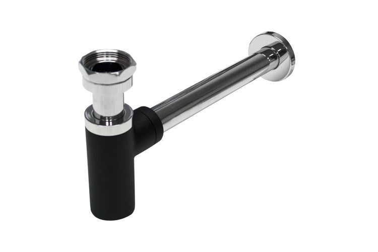 Subway Bottle Trap Matte Black & Chrome