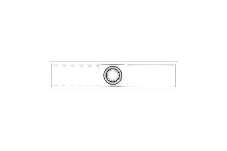 Empire Shower Shelf 550mm Gloss White & Chrome