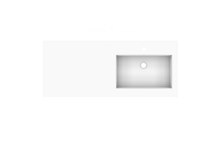Glacier Cast Marble Moulded Top 1200, Full Depth