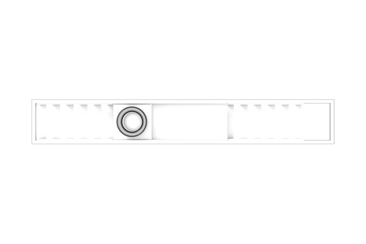 Empire Shower Shelf 800mm Gloss White & Chrome