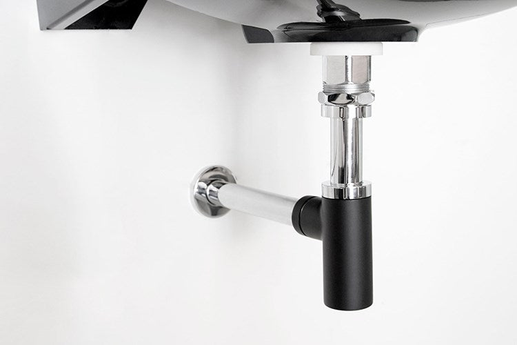 Subway Bottle Trap Matte Black & Chrome