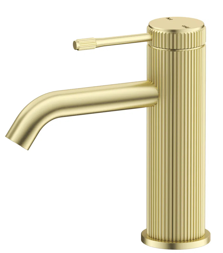 Mica Fluted Basin Mixer - Black