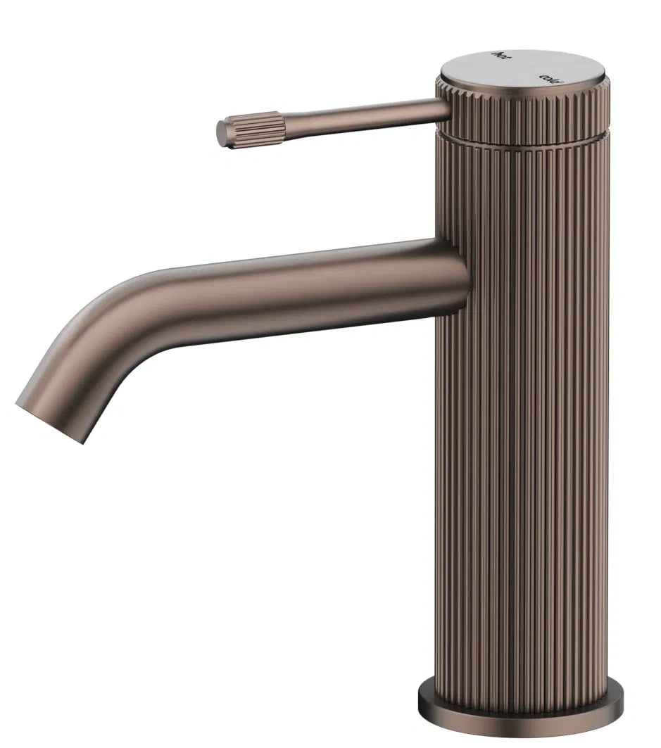 Mica Fluted Basin Mixer - Black
