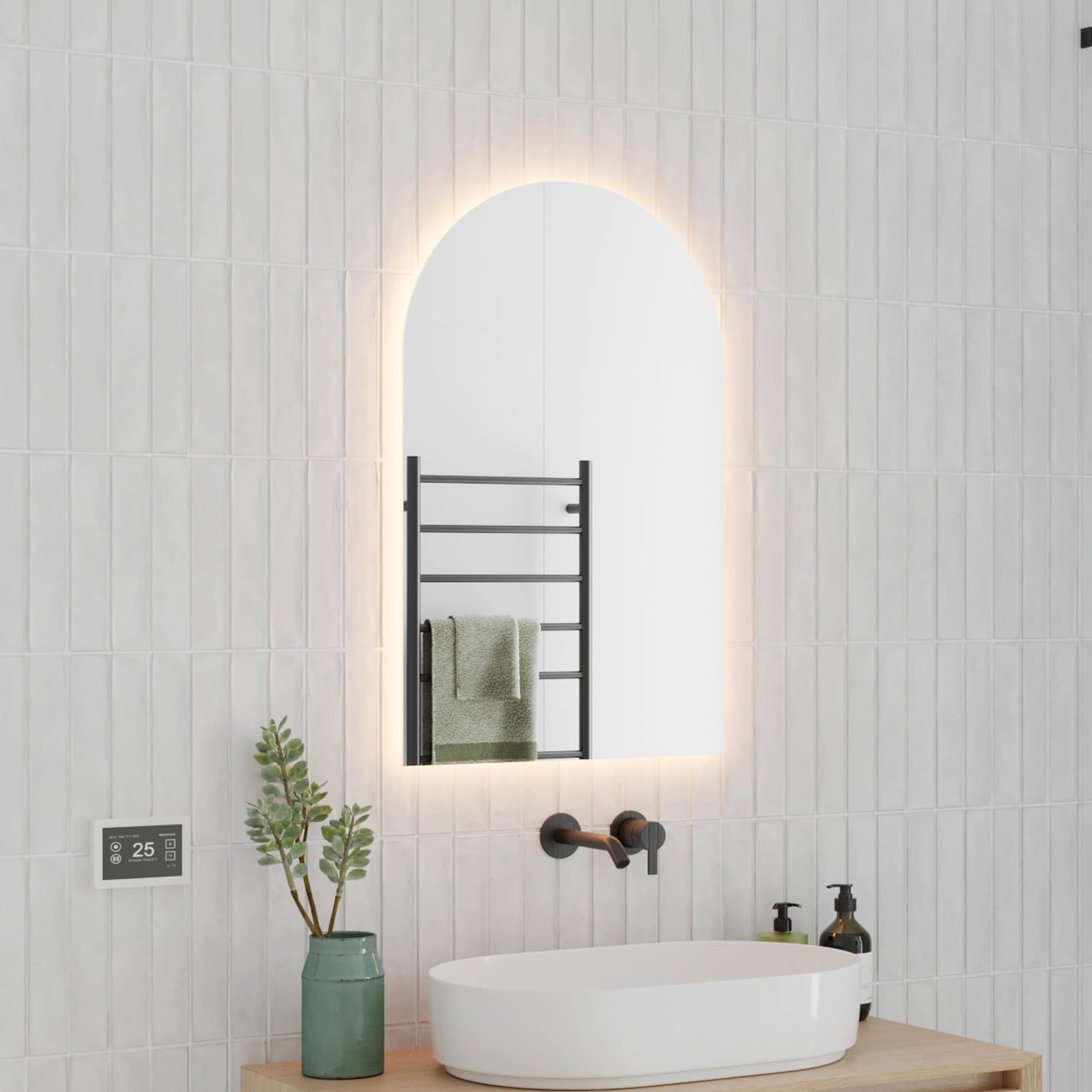 AS500W Arch Shape Premium Backlit Mirror