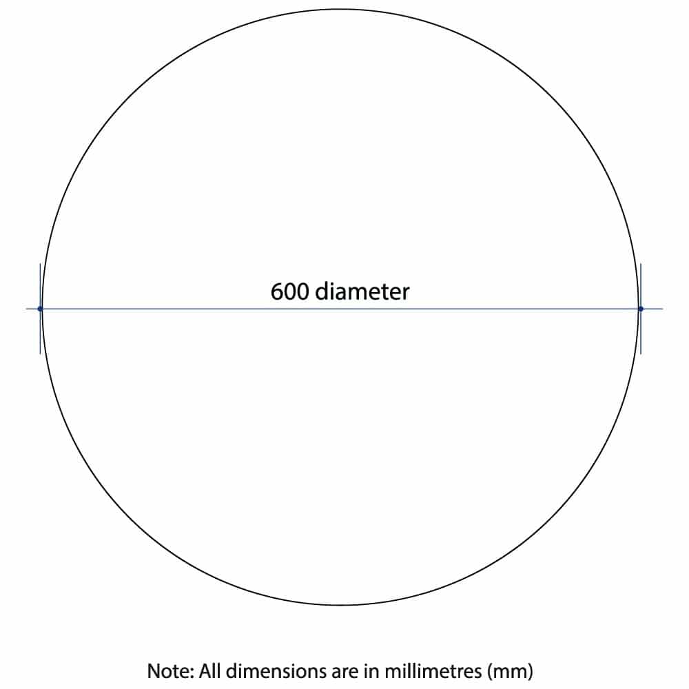 RR6060GTD Round Polished Edge Mirror with Demister