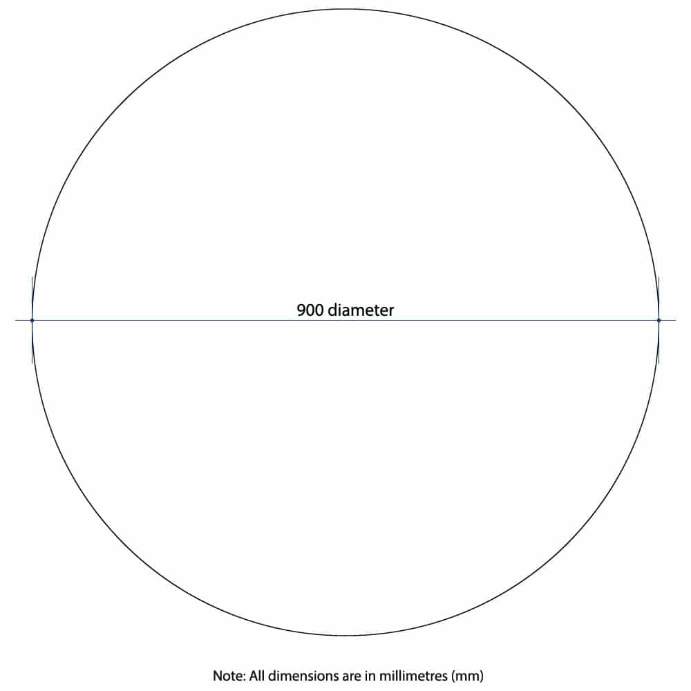 RR9090GTD Round Polished Edge Mirror with Demister