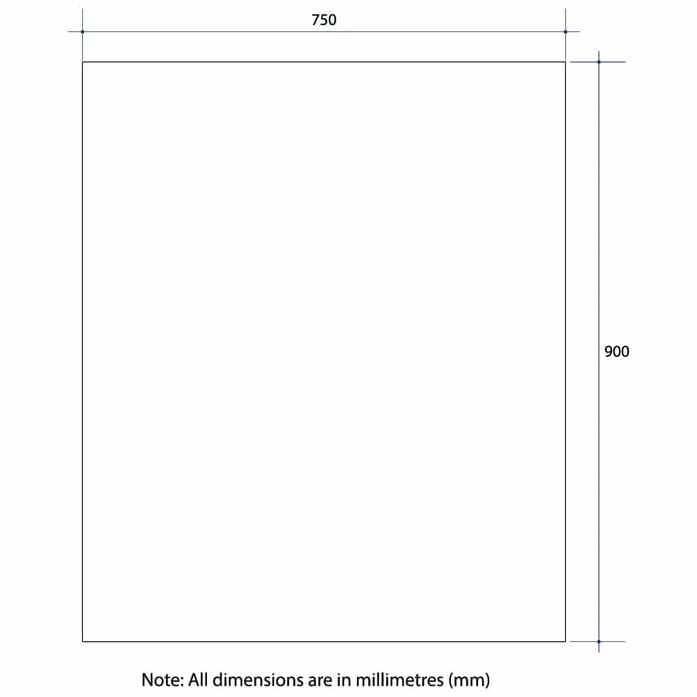 JS9075GTD Rectangle Polished Edge Mirror with Demister