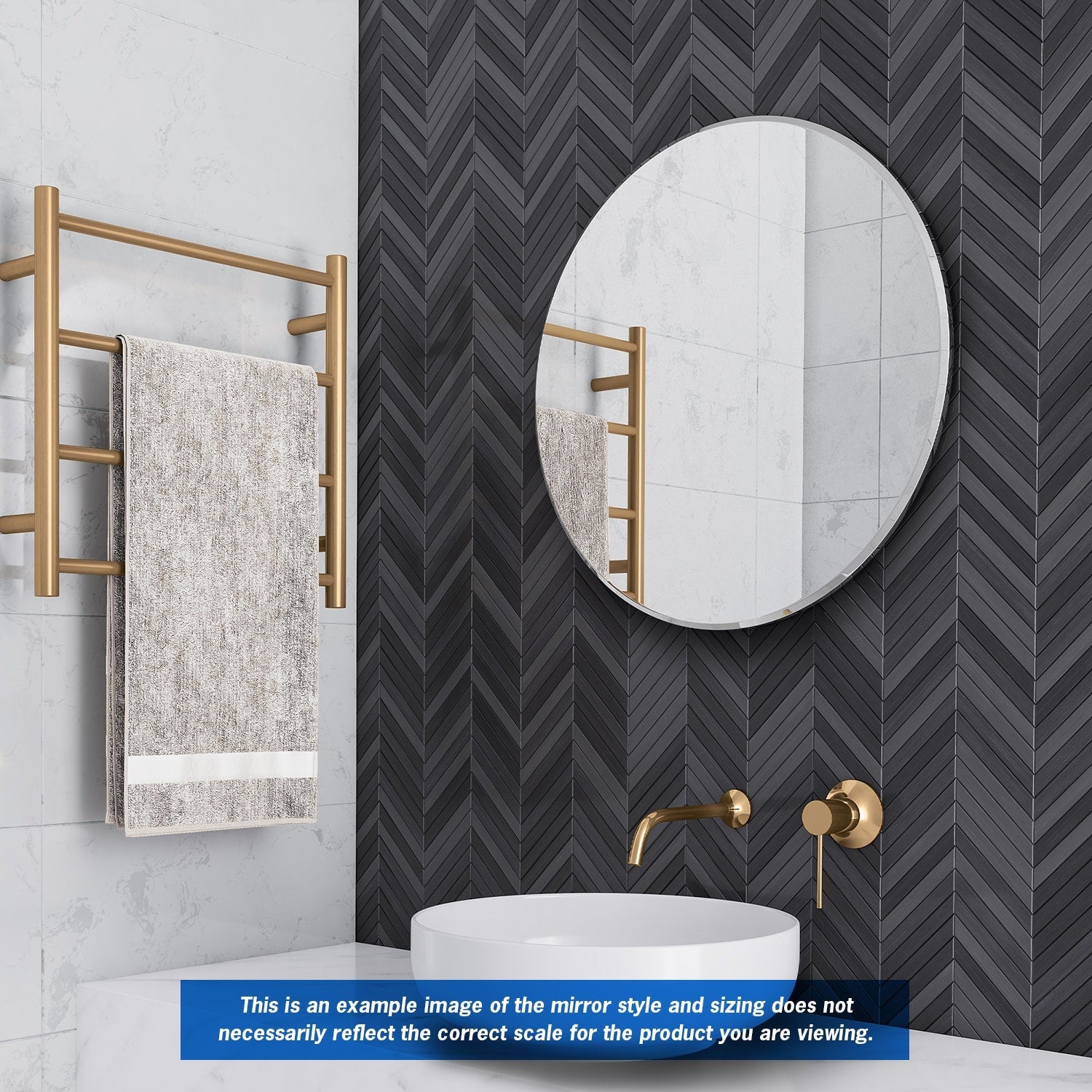 KR9090HND Round 18mm Bevel Edge Mirror with Demister