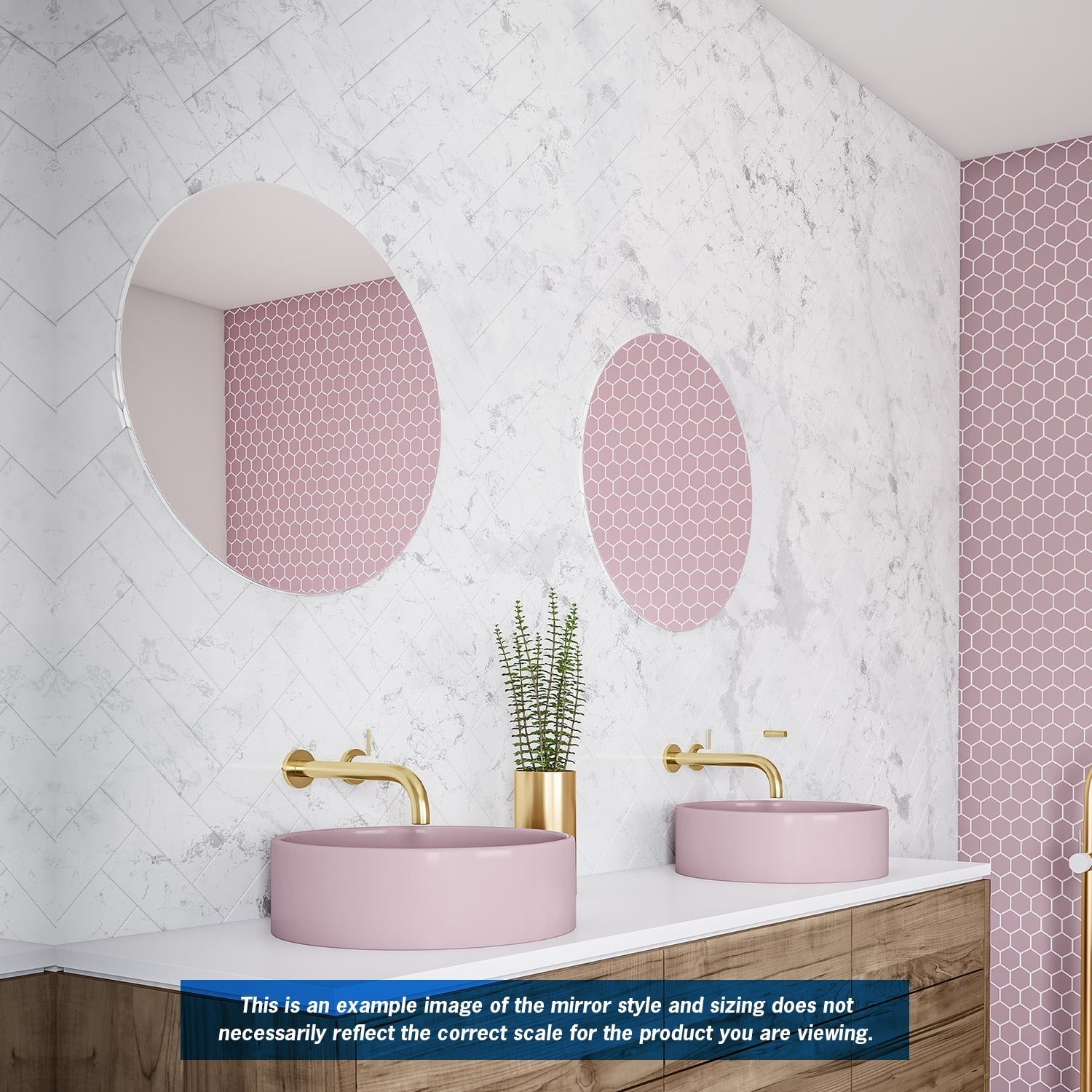 RR7070GTD Round Polished Edge Mirror with Demister