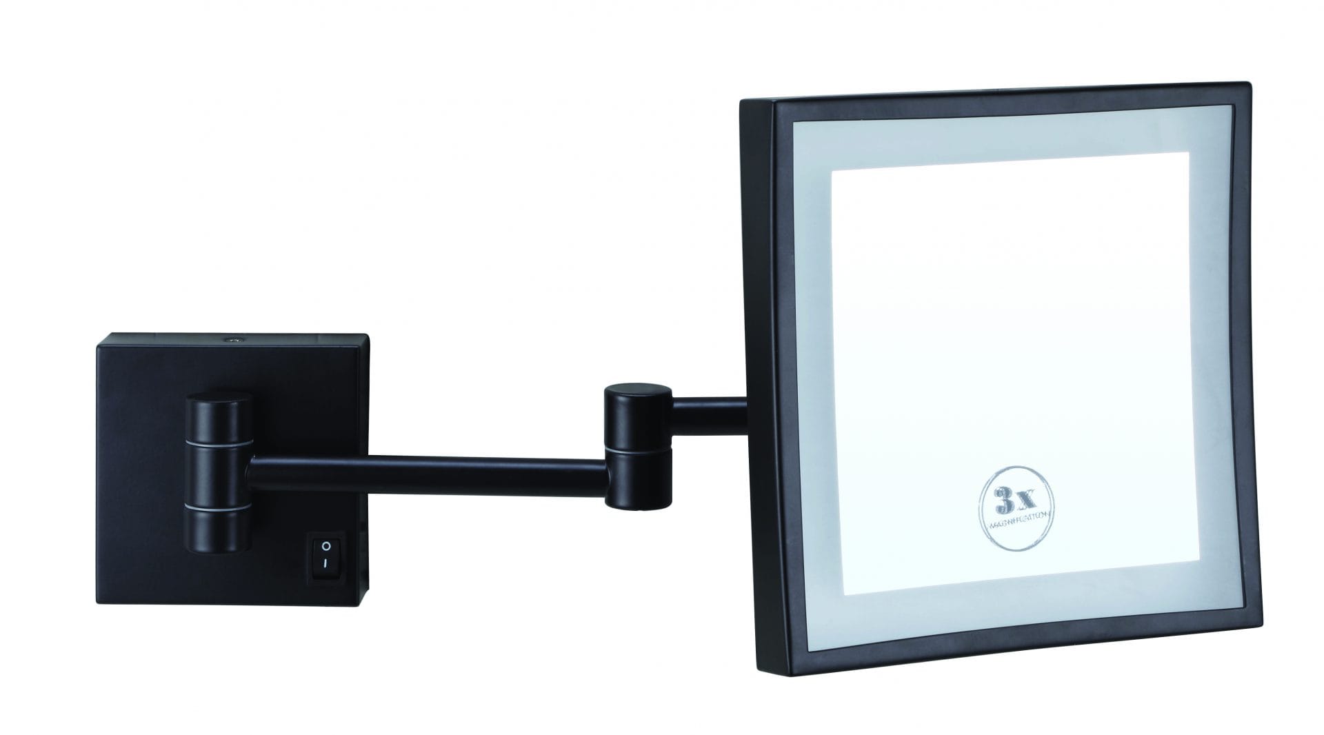 LS205CSMCB 3x Magnified Mirror with Light – Matt Black