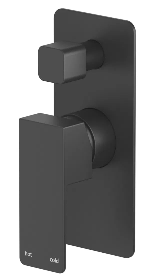 Aleko Project Shower Mixer Diverter – TRIM KIT ONLY - Black