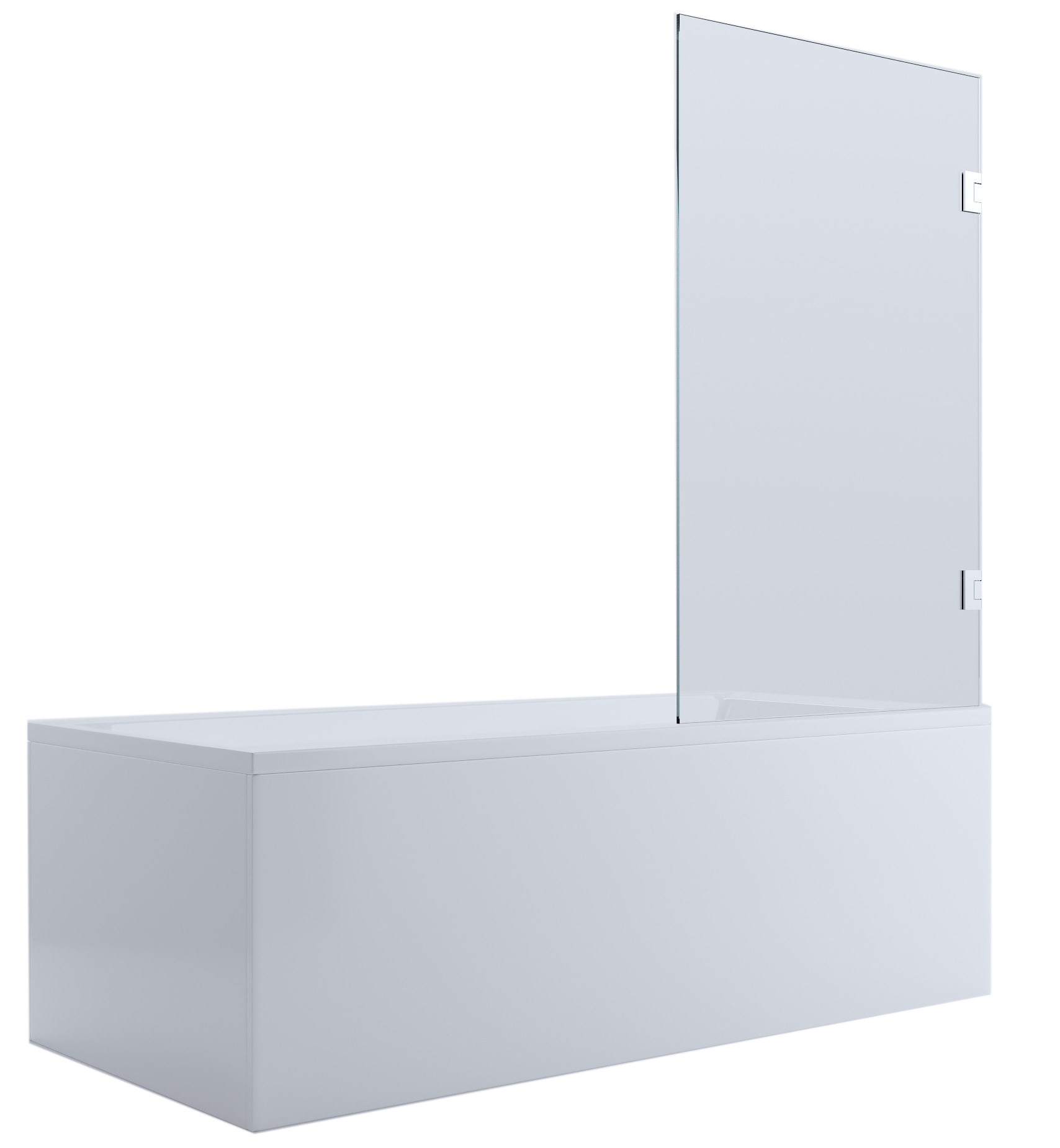 Fully-Frameless Over-Bath Hinged Door