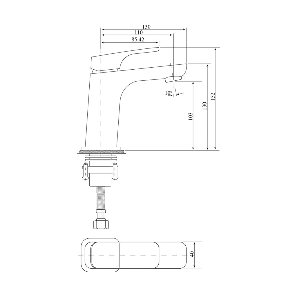 Chaser Basin Mixer - Black