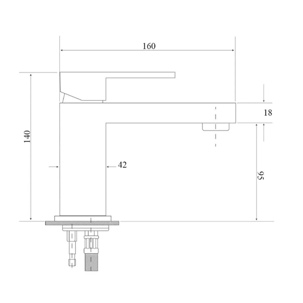 Deko One Piece Basin Mixer