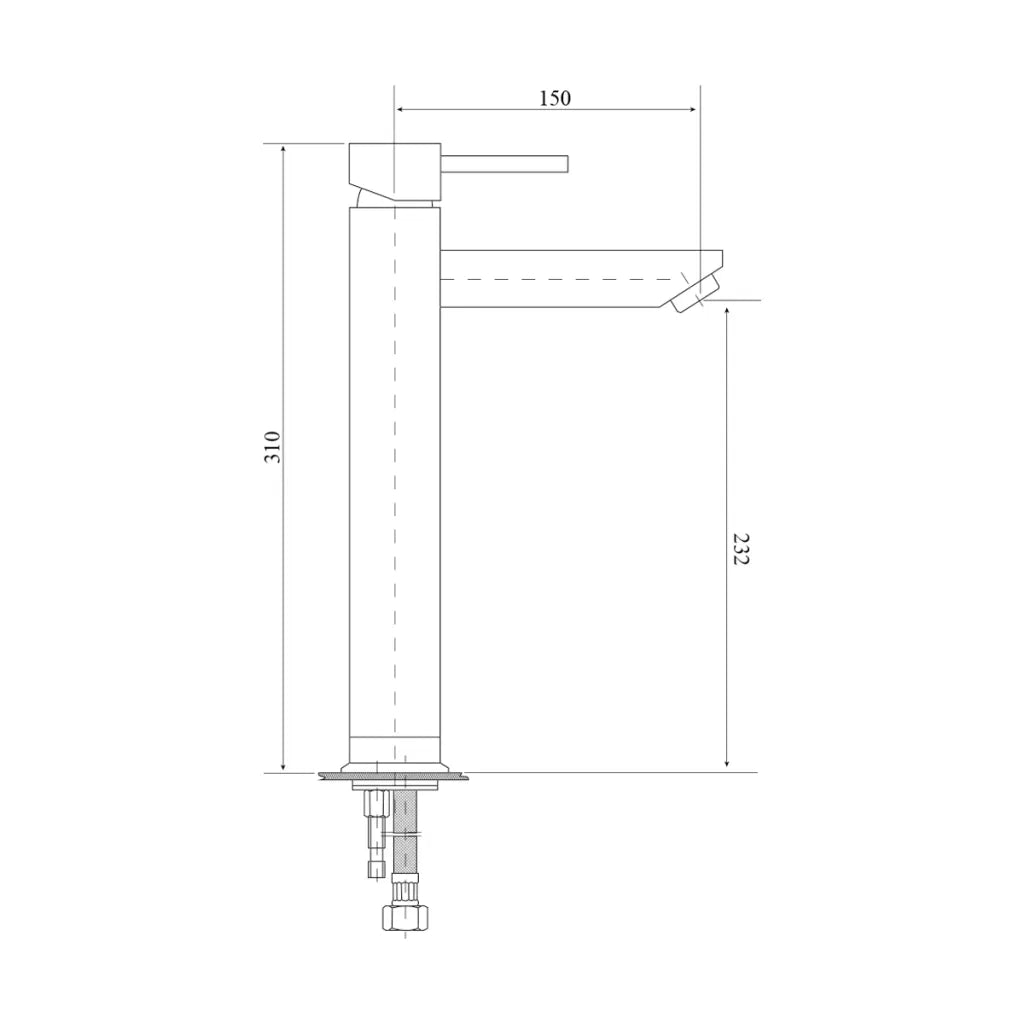 Raco Tall Basin Mixer - Black