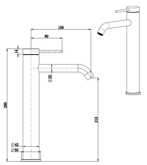 Mica Tall Basin Mixer
