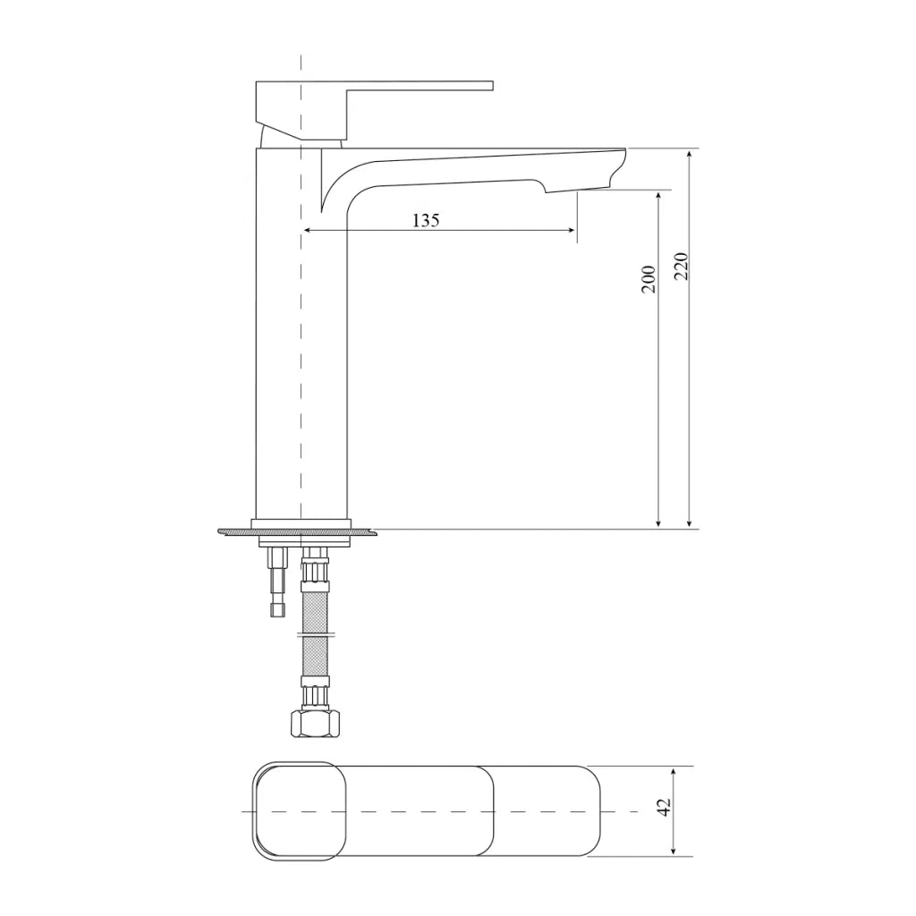 Mia Tall Basin Mixer - Chrome