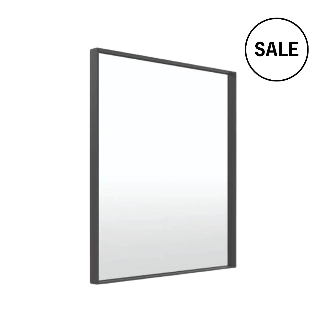 BMS759BF Square Black Frame Mirror