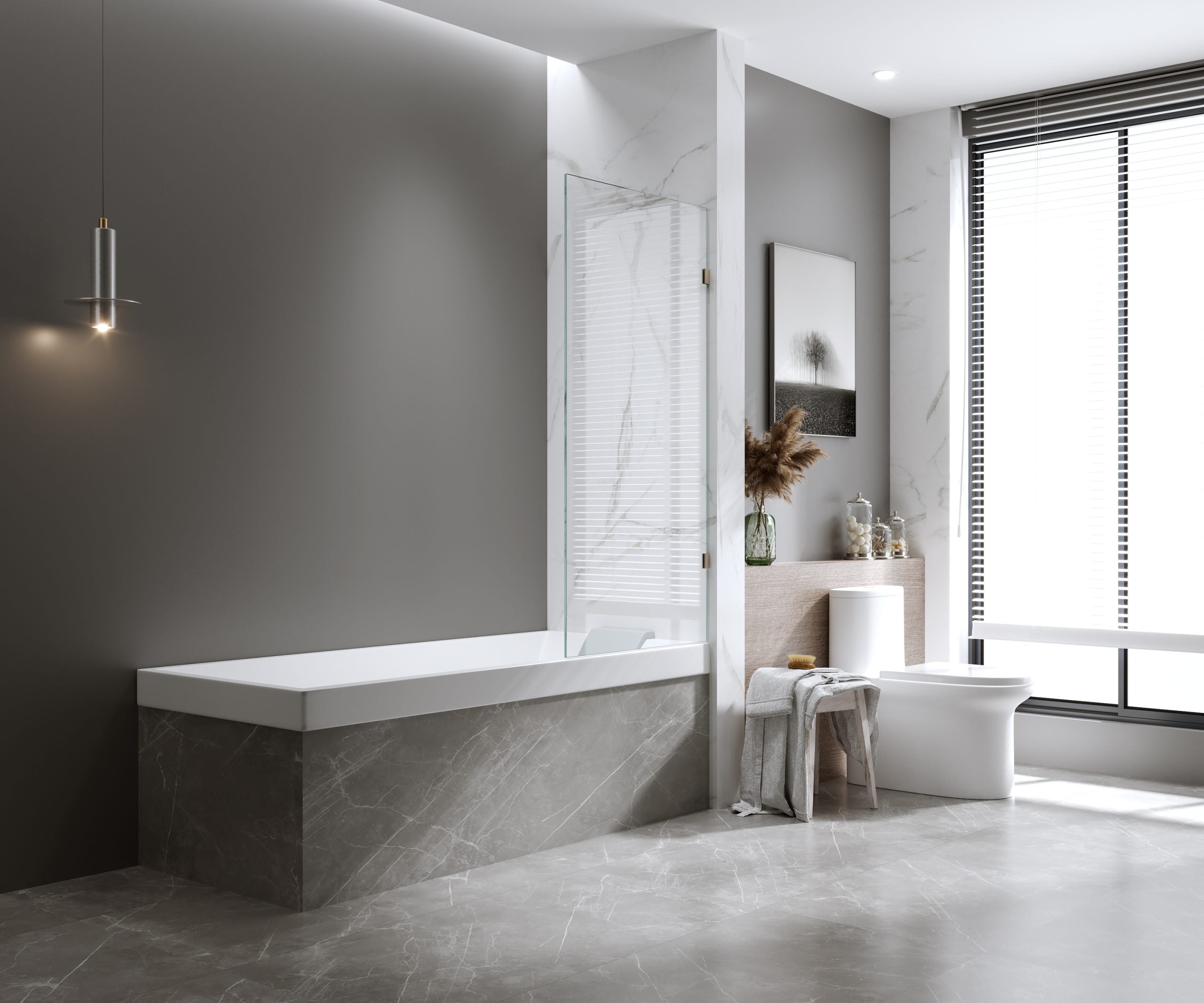 Fully-Frameless Over-Bath Fixed - Brianna